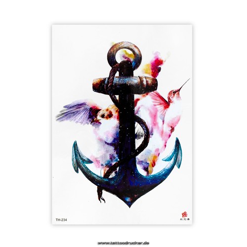 Anker vogel tatuaggio - x,