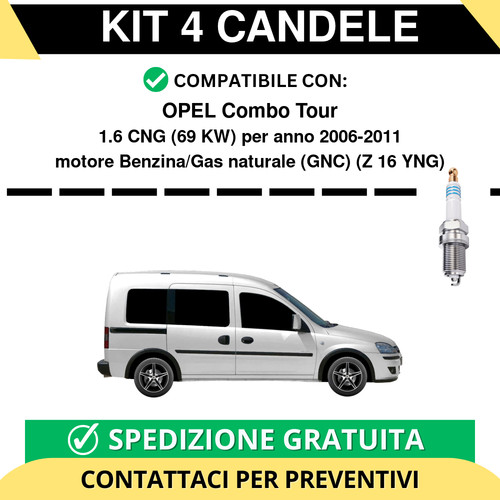 Kit candele per opel - per, combo