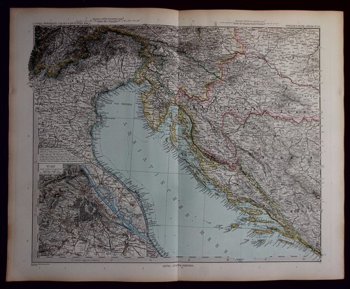 Mappa antica originale costa - mappa,