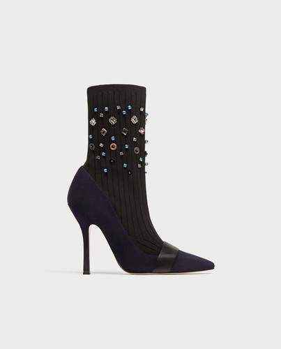 Zara stivaletti stile calzino - stivaletti,