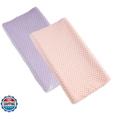 2 Pack Solid Changing Table Pad Cover Cradle Sheet, Fits 32"/34''