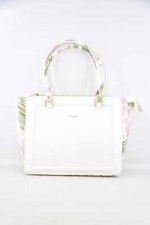 Borsa Donna Diana & Co Con 3 Cerniere In Ecopelle Fantasia Foglia Bianca NUO