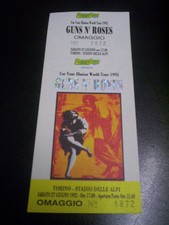 GUNS N' ROSES 27.6.1992 TORINO ITALY - CONCERT TICKET/BIGLIETTO CONCERTO