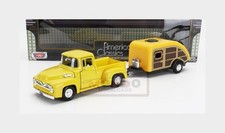 1:24 MOTORMAX Ford Usa F-100 Pick-Up With Trailer Roulotte 1955 MTM79341-76083