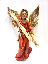 presepe 30 cm angelo gloria da appendere CARTAPESTA NUOVO DIPINTO A MANO