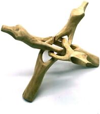 CRIGEMA – Treppiede Pieghevole in Legno dal colore naturale – 20cm – Lavorato a 