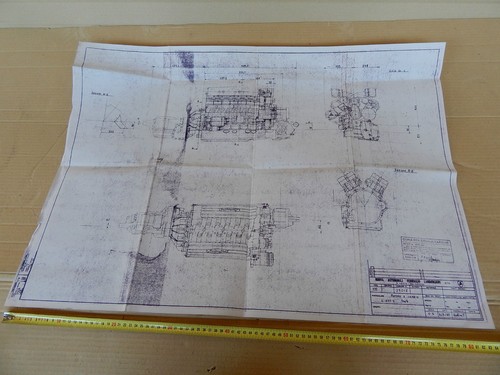 Disegno tecnico motore v12 - tecnico,