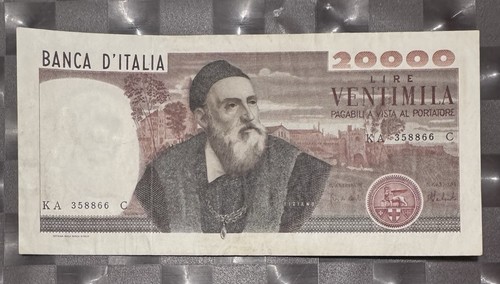 20000 lire tiziano decreto - 20000,