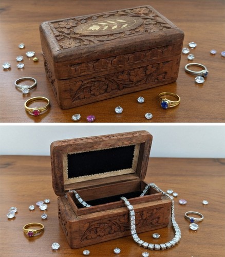 Portagioie vintage legno - portagioie,