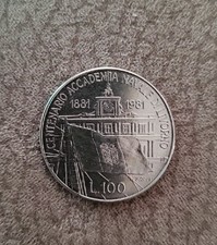 100 lire coin centenary naval