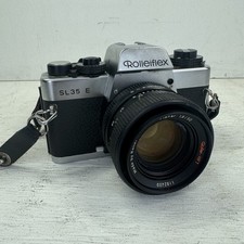 Rolleiflex SL35 E fotocamera pellicola 35 mm con obiettivo Rollie-HFT Planar 1,8/50 mm testata