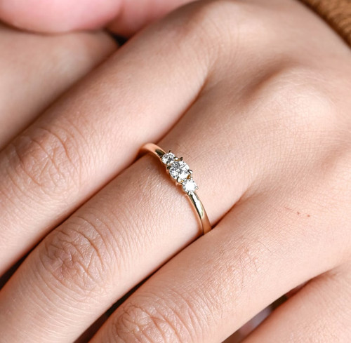 Anello solitario 18k oro - anello,