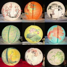 Lampada di carta rotonda