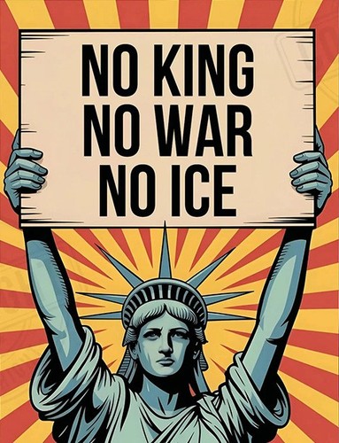 Poster protesta king war - no, no