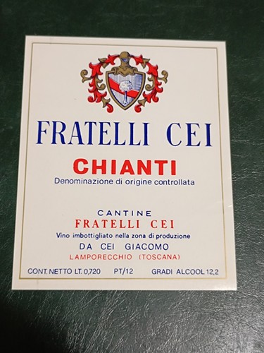 Etichetta vino chianti - etichetta,