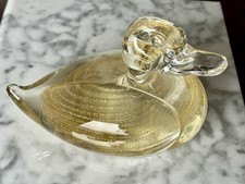 ANATRA IN VETRO DI MURANO E ORO FATTA A MANO DA COLLEZIONE VINTAGE PAPERA OCA