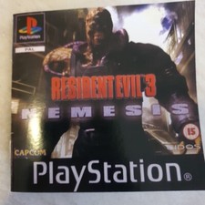 MANUALE RESIDENT EVIL 3 NEMESIS PS1 UK ⚠️ ATTENZIONE ⚠️ REPRO ALTA QUALITÀ