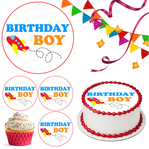Cake topper aereo compleanno - cake,