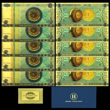 10pc Bitcoin Gold Foil
