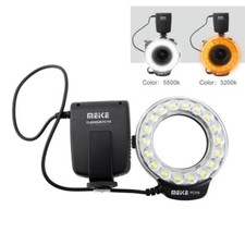Luce flash anello macro LED Meike FC110 per DSLR luce calda luce fredda