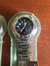 OROLOGIO SWATCH SUBSTANCE YDS 405 G SCUBA IRONY 1999 CINTURINO IN METALLO