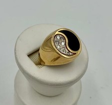 Diamante Onice Yin Yang Anello Estate Di Leggenda Artù Mitchell Nero Storia