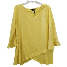 Ali Miles Women M Yellow Gauze