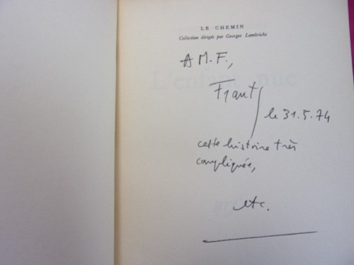 Envoi autographe l enfant - autographe, /