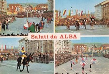 44d cartolina saluti alba - cartolina,