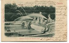 1913 Caserta Cascata d'acqua nel Giardino reale dest. Lucca FP B/N VG