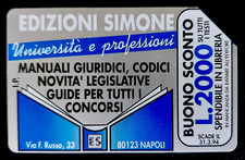 SCHEDA TELEFONICA SIP  EDIZIONI SIMONE UNIVERSITÀ  E PROFESSIONI @ ANNI '90 @