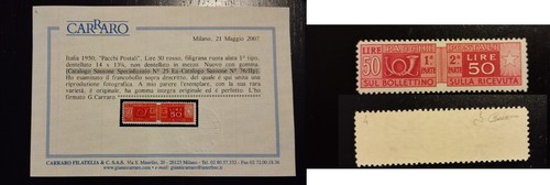 1950 lire rosso filig - 50,