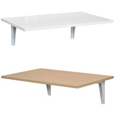 HOMCOM Tavolino a Muro Pieghevole Salvaspazio per Cucina in MDF e Metallo