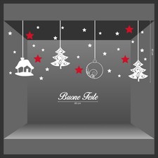 35 adesivi natalizi vetrofanie