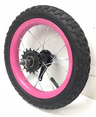 Bicicletta posteriore rosa - 12",