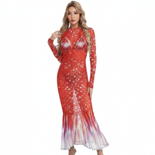 Abito sirena con strascico - abito,