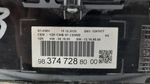 Quadro strumenti peugeot - quadro,