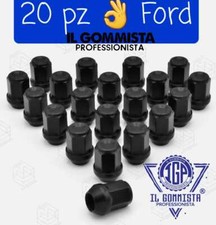 NOVITA' KIT 20 DADI NERI x Cerchi in Lega FORD B C-MAX FOCUS FIESTA KUGA PUMA ++