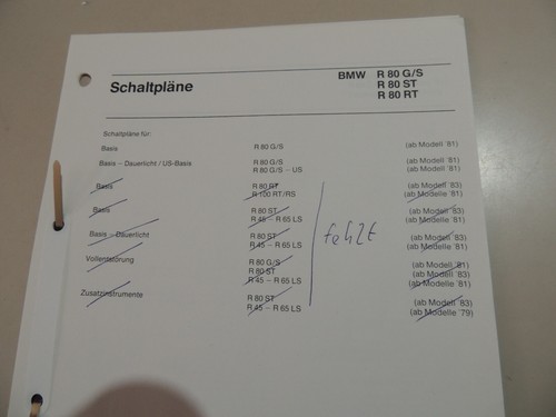 Schema elettrico bmw g s - 80, g/s