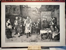 Incisione su legno 1886 scena