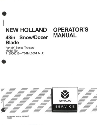 New holland 48in snow dozer - holland,
