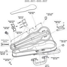 Violino - Astuccio - Astuccio Sagomato Per Violino Liuteria Concerto - Anello...