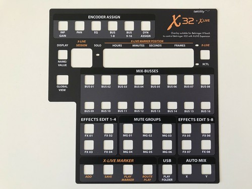 Overlay per behringer touch - behringer, x-touch