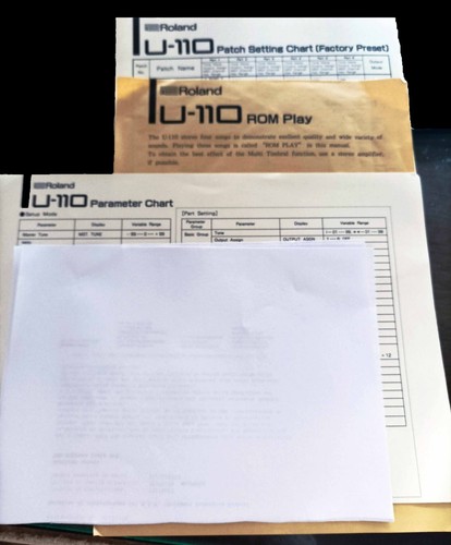 Per roland 110 parametri - u-110,