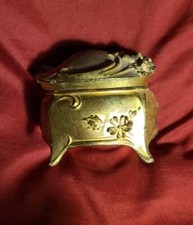 Portagioie portagioie girasole vintage art nouveau metallo oro - piccolo. XW