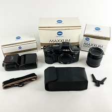 Minolta Maxxum 9xi pellicola obiettivo fotocamera reflex AF35-80/4-5.6 flash 3500xi Giappone + scatole