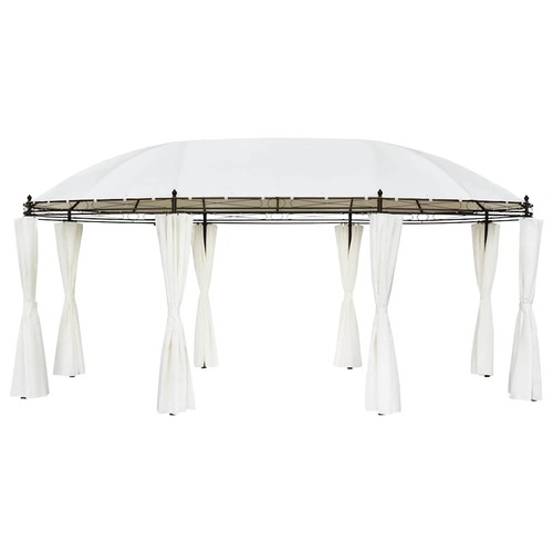 Gazebo con tende 530x350x265 - gazebo,