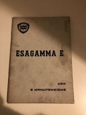 Lancia Esagamma E Libretto Uso e Manutenzione Originale 1968