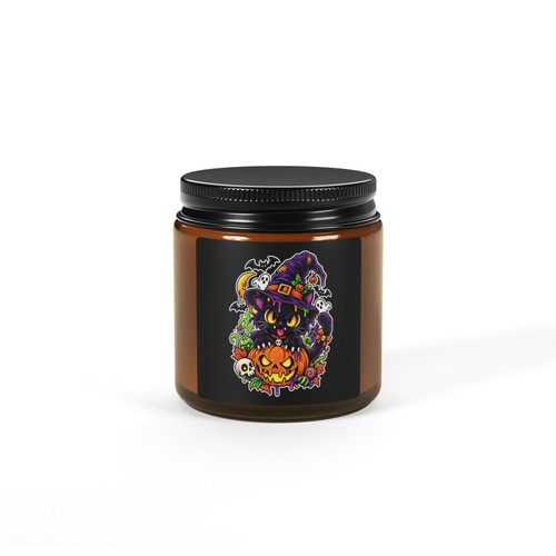 Candela halloween spettrale - candela,