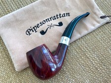 DUNHILL BRUYERE 56 F/T, GRUPPO 4, FASCIA ARGENTO, BILIARDO PIEGATO, ANNO 1972 PIPA!
